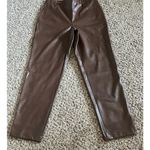 Isaac Mizrahi  Live Women's Brown Faux Croc Leather Slim‎ Ankle Pant Size 10 Photo 2