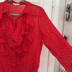 Ganni Fannie polka dot ruffle button down blouse NWOT Photo 11