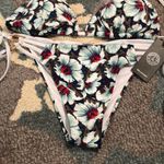 Relleciga NWT  Blue/Red Floral Bikini Set SzL Photo 1