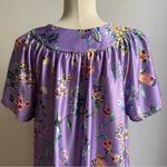 Vintage Anthony Richards MuuMuu House Dress Purple Pockets Butterfly Medium Photo 3