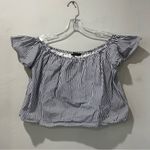 ZARA Basic Collection Off The Shoulder Summer Striped Elasticized Crop Medium Photo 2