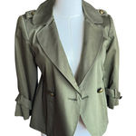 Cynthia Steffe Vintage Olive Green Military Style Blazer Jacket Women’s XS Photo 0