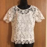 Liz Claiborne  - White dressy lacy cotton top with camisole. Size M.​ Photo 0