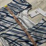 Koch  Cecilia Top in Metallic Chambray Stripe  Size XS.  NWT Photo 4