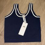Alo Yoga Alo Navy and White Tennis Club Tank Top Photo 0