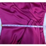 Mac Duggal Asymmetrical Draped Long Sleeve Mini Dress Magenta Size 2 Pink Photo 10