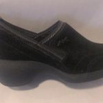 Anne Klein Ann Klein sport women’s shoes black slip on chunky sole leather upper clogs Photo 4