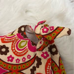 Judith March Retro 70’s Style Psychedelic Flower Power Shorts M Photo 2