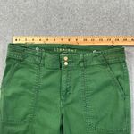 White House | Black Market The Straight Crop Green Pants Women's 6 Cuffed Pockets Photo 3