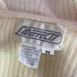 Vintage Sideffects Fuzzy‎ Cardigan Sweater Size M Cream Balloon Sleeve Cozy Knit Size M Photo 2