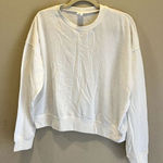 Abound  Fleece Crewneck Sweatshirt White‎ Size XL Womens Preowned Photo 0