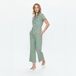 Pistola  Evereve Sage Olive Green Utility Wideleg Jumpsuit Size Large NWT Photo 10