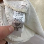 Loft women's cream gold metallic thick knit v-neck sweater tank top stretch S Photo 4