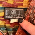 Roughrider by Circle T Vintage Aztec Cutout Long Sleeve Blouse Size Medium Photo 6