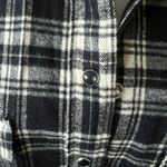 IRO  Black and White Button Down flannel Plaid thick Shirt Photo 1