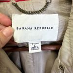 Banana Republic Double Breasted Belted Trench Coat Khaki Size LP Photo 8