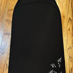 Cherokee Elegant Black Maxi Skirt with Delicate Gray Embroidery size xl Photo 0