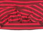 CAbi  Sweet Talk Tee Women’s Size L Garnet Red Stripe Short Sleeve Shirt Peplum Photo 9