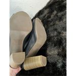 Gap  black leather bootie chunky heel sandals 10 Photo 2