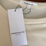 Emerson Fry Alice Sweater Dress Large Ivory Cream Puff Sleeve Neutral Minimalist Photo 6