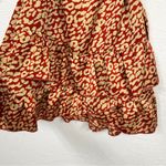 Majorelle  Shiloh Red Leopard Print Mini Dress Womens XS Ruffled Coquette Belt Photo 6
