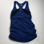 Beyond the Bump Beyond Yoga Heathered Navy Blue/Black Sleeveless Tank Top Size S Blue Photo 1