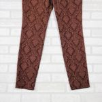 Kim Rogers‎ Vintage America Matchstick Skinny Damask Print Pants 10 Brown Photo 1