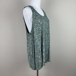 American Eagle Soft & Sexy Tank Top Womens XL Green Floral Stretch Knit Summer Photo 5