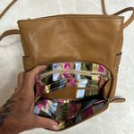 Tignanello Tan Leather Crossbody Bag with Silver Buckle Photo 3