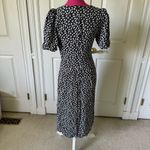 Something Navy  Strong Shoulder Floral Midi Dress Photo 4