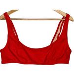 J.Crew NWT Heritage Scoopneck Bikini Top BX611 Bright Cerise Red Womens Size S Photo 0