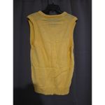 Montgomery Ward Yellow V Neck, Women's XL Sleeveless Sweater Vest, Acrylic Photo 1