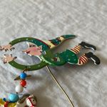 Rossy: Festive Christmas Holiday Elf & Rocking Horse Brooch Photo 12