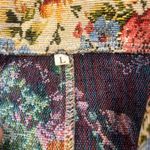 Tapestry Floral Zip Jacket Women’s Large Cottagecore Boho Rose Print Retro Blue Photo 2