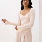 LOVE BONITO Knit Fitted Sweetheart Top bell sleeves size XL/US 10 NWT Photo 2