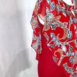 Apt. 9  red flowy split shoulder double layer top size small Photo 2