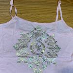 Juicy Couture  Pam Gela Gold Rhinestone Camisole Top Baby Pink Women’s Medium NWT Photo 2