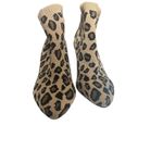 Alex Marie  Leopard Animal Print Sock Booties Shoes Women 7M Pull On Tan Brown Photo 7