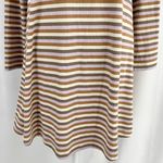 VERO MODA New Square Neck Long Sleeve Mini Dress Frida Neutral Stripe Photo 6