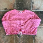 Juicy Couture Forever 21 Crop Sweatshirt L Pink Long Sleeve Drawstring Casual Photo 2