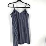 Lulus Lulu’s Emina Navy Blue Striped Button-Front Mini Dress Medium Sundress Photo 4