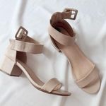Rampage  Cream Block Heel Ankle Strap Heels Photo 0