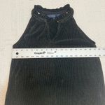 Rachel Roy small metallic shimmer pleated sleeveless keyhole top TS Black Photo 4