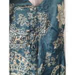 ZARA Blue & White Satin Effect Paisley Mini Slip Dress Womens XS Y2K Retro Photo 5