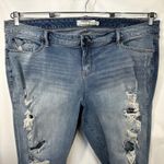 Torrid  Plus Size 26 Jeans Skinny Ripped‎ Distressed Blue High Rise 1638 Photo 2