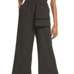 Lulus NWT  Won a Heart Strapless Wide Leg Jumpsuit  Size S in Black Photo 0