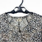 Show Me Your Mumu Animal Print Sheer Long Sleeves High Low Hem Top, Size Small Photo 4