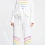 Phil Love  Rainbow Heart Loungewear Top and Bottom Set White Size Medium NWT Photo 0