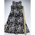 White House | Black Market ‎ Embroidered Blue White Flowers Black Mesh dress size 0 Photo 2
