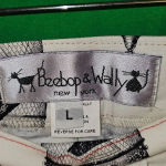 Beebop &‎ Wally Womens White Black Raven Pleated Skirt Large Photo 3